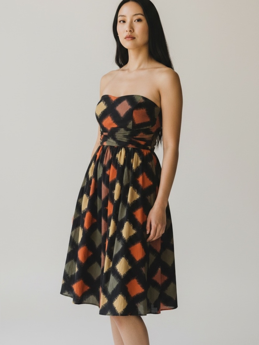 The Limited Multicolor Strapless Dress Size 12 NEW